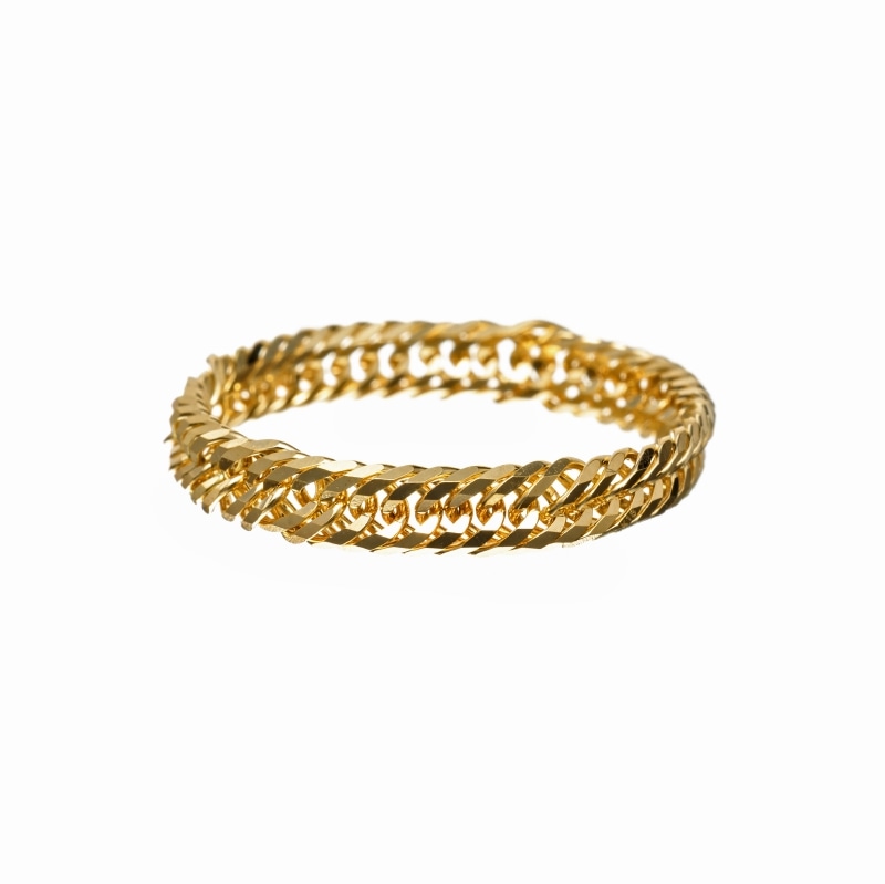 【Gold Jewelry】 喜平 キヘイ 12面 トリプル リング K18 YG イエローゴールド 1582200009