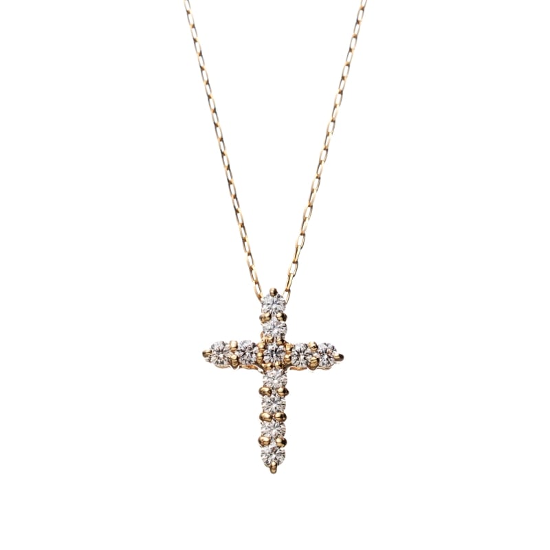 【HEART & CUPID DIAMOND】 K18 YG イエローゴールド ダイヤモンド 0.17ct ネックレス 40cm 1180600045