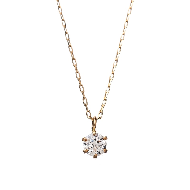 【HEART & CUPID DIAMOND】 K18 YG イエローゴールド ダイヤモンド 0.13ct ネックレス 40cm 1180600050