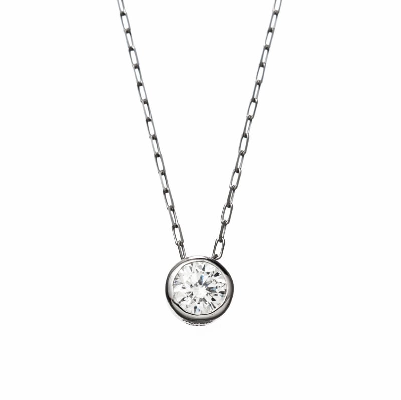【HEART & CUPID DIAMOND】 PT プラチナ ダイヤモンド 0.08ct ネックレス 40cm 1180600047