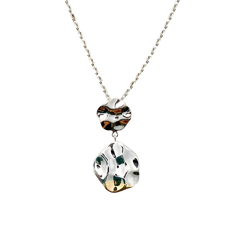 ★SECRET SALE★ 【h&d Jewelry】 Luna ネックレス COOL SV925 シルバー K10 イエローゴールド  コンビ 45cm ss5175600202