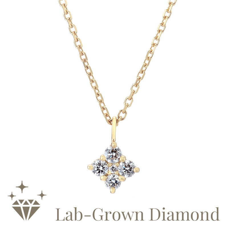 ★SECRET SALE★ 【h&d Jewelry】 Capsule Collection Lab-Grown Diamonds ネックレス SWEET SV925 イエローゴールド LGD 46cm ss5175600342