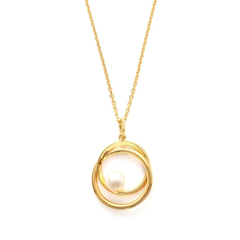 ★SECRET SALE★ 【h&d Jewelry】 ネックレス COOL SV925 イエローゴールド 淡水パール 50cm ss5175600107