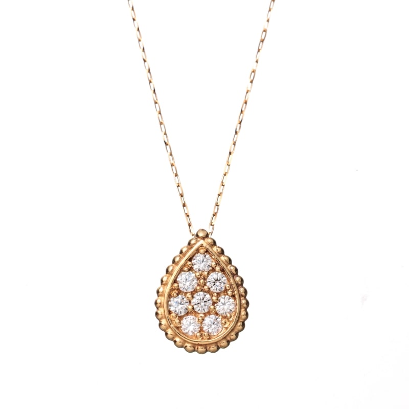 【HEART & CUPID DIAMOND】 K18 YG イエローゴールド 0.18ct ダイヤモンド ドロップ ネックレス 40cm 1175900003