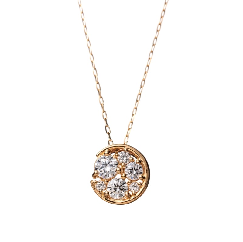 【HEART & CUPID DIAMOND】 K18 YG イエローゴールド 0.28ct ダイヤモンド ネックレス 45cm 1176300024