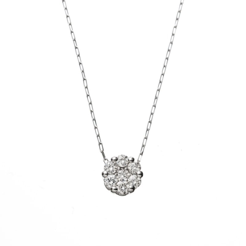 PT プラチナ 0.1ct ダイヤモンド ネックレス 40cm 1176300078