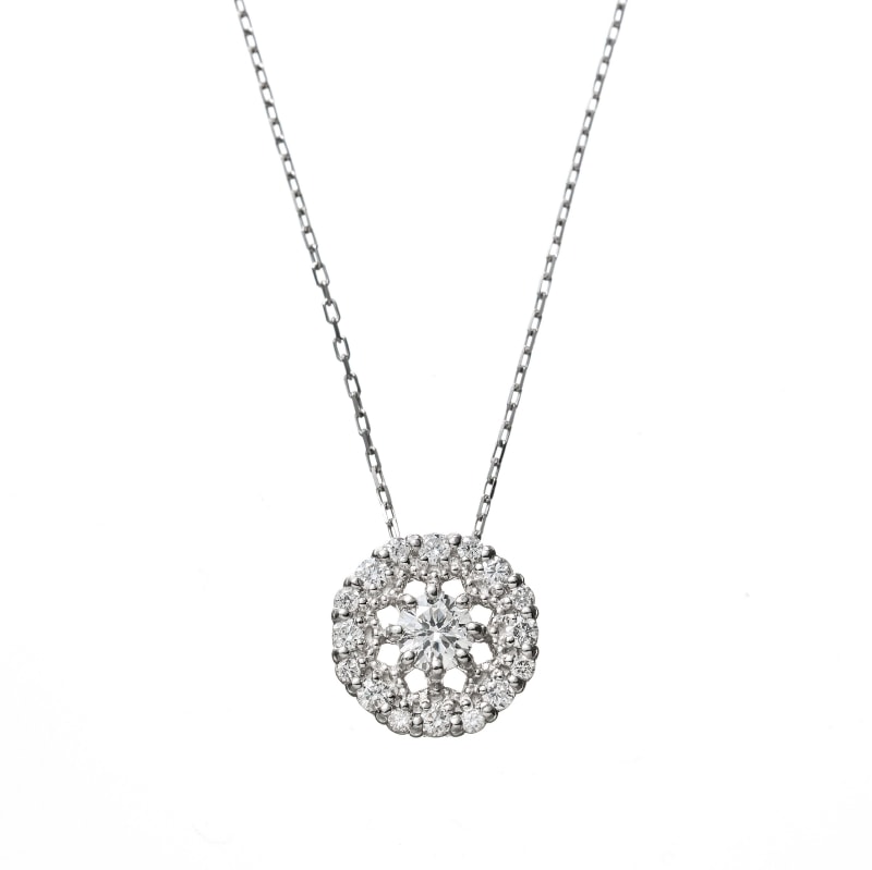 PT プラチナ 0.22ct ダイヤモンド ネックレス 45cm 1176300064