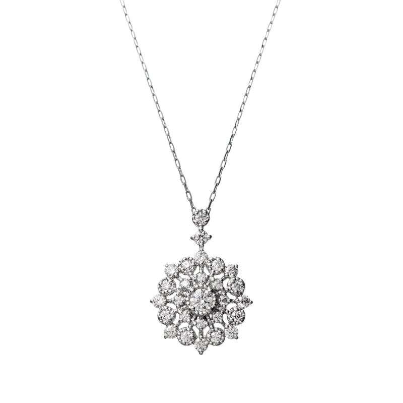 【HEART & CUPID DIAMOND】 PT プラチナ 0.28ct ダイヤモンド ネックレス 45cm 1176300025