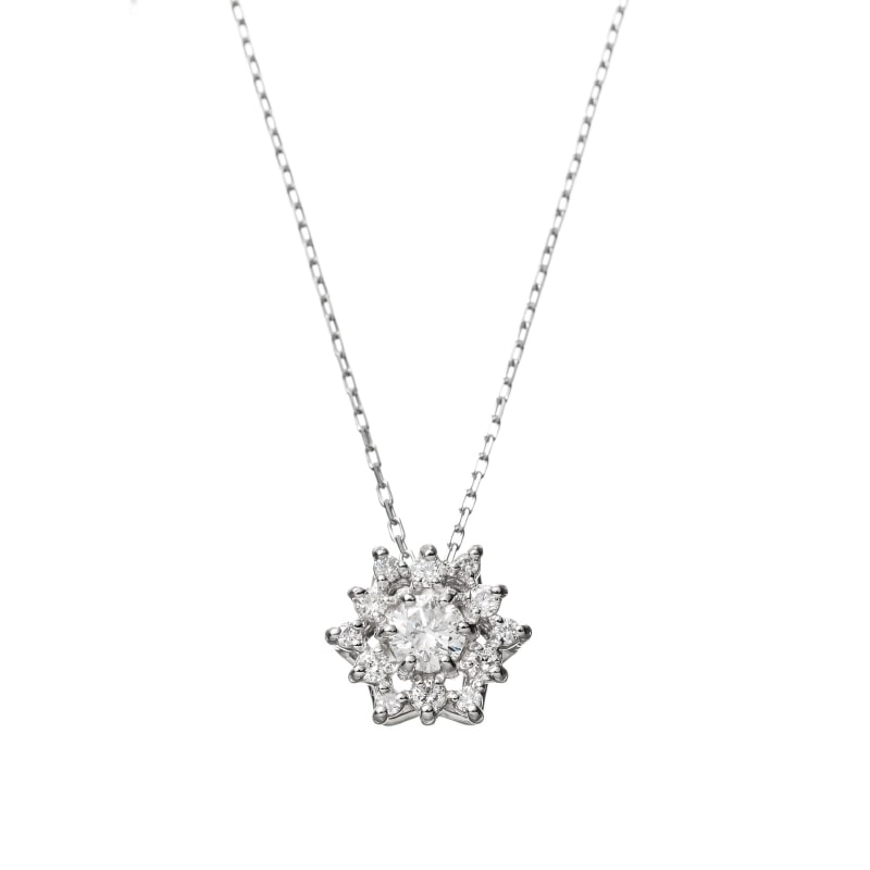 PT プラチナ 0.19ct ダイヤモンド ネックレス 45cm 1176300065