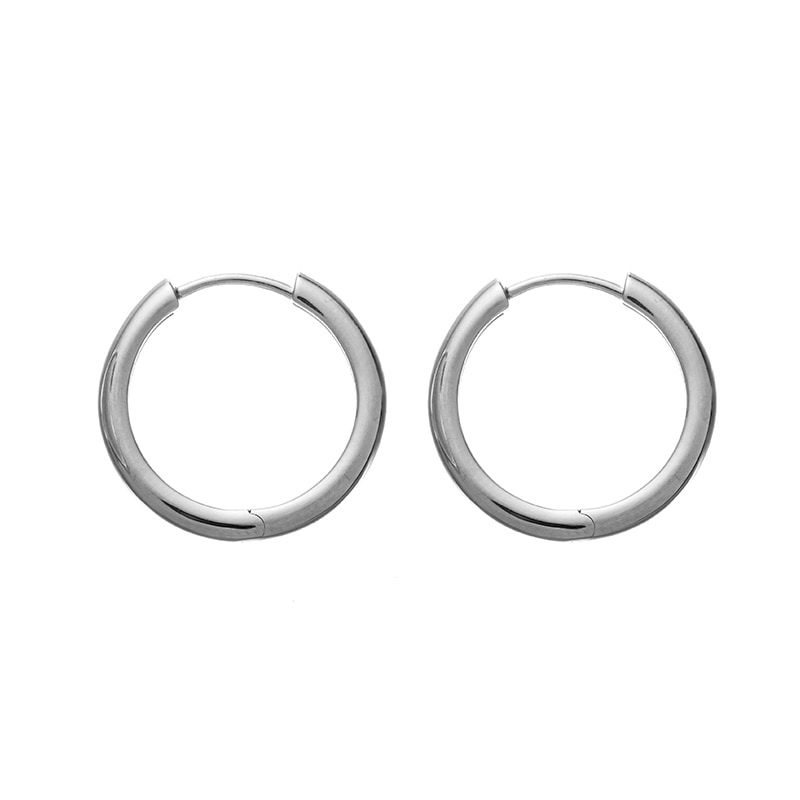 【h&d Jewelry】 フープ ピアス COOL SV925 シルバー 20mm 5175600645