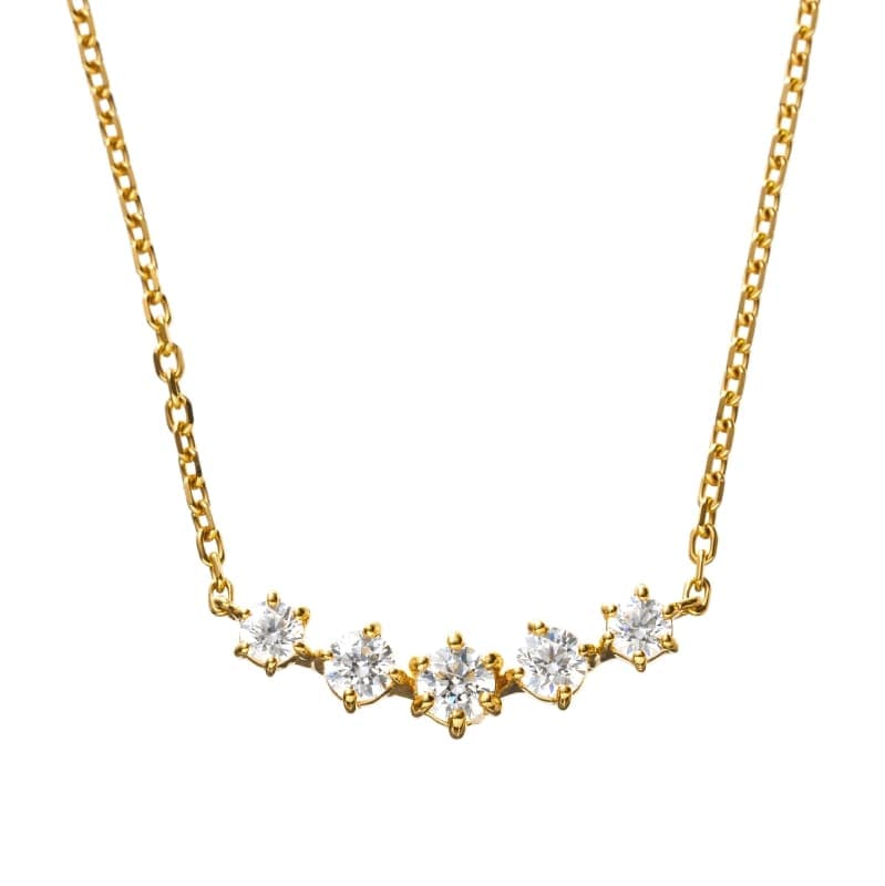 【h&d Jewelry】 ネックレス SWEET SV925 イエローゴールド CZ 46cm 5175600686