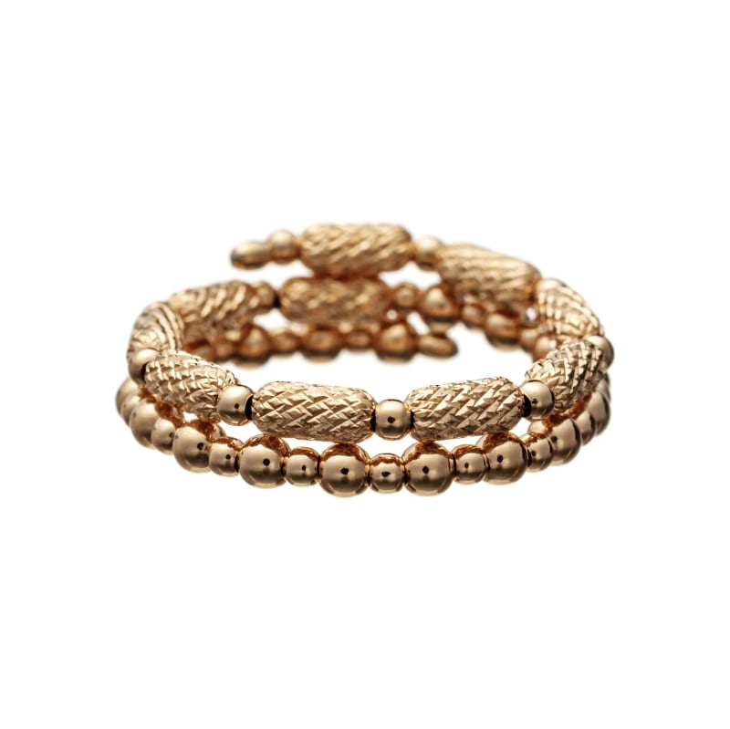 【Gold Jewelry】 Free Jewelry フリージュエリー K18 YG イエローゴールド 形状記憶 リング 2連 Free 1182500020
