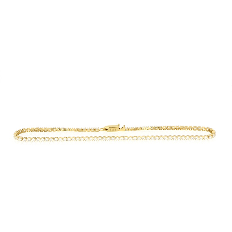 【h&d Jewelry】 Tennis Bracelet ブレスレット SWEET SV925 イエローゴールド CZ 17.5cm 5175600691