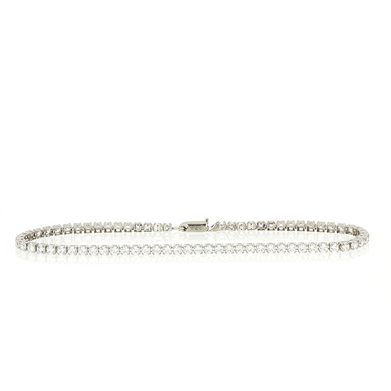 【h&d Jewelry】 Tennis Bracelet ブレスレット SWEET SV925 シルバー CZ 17.5cm 5175600692