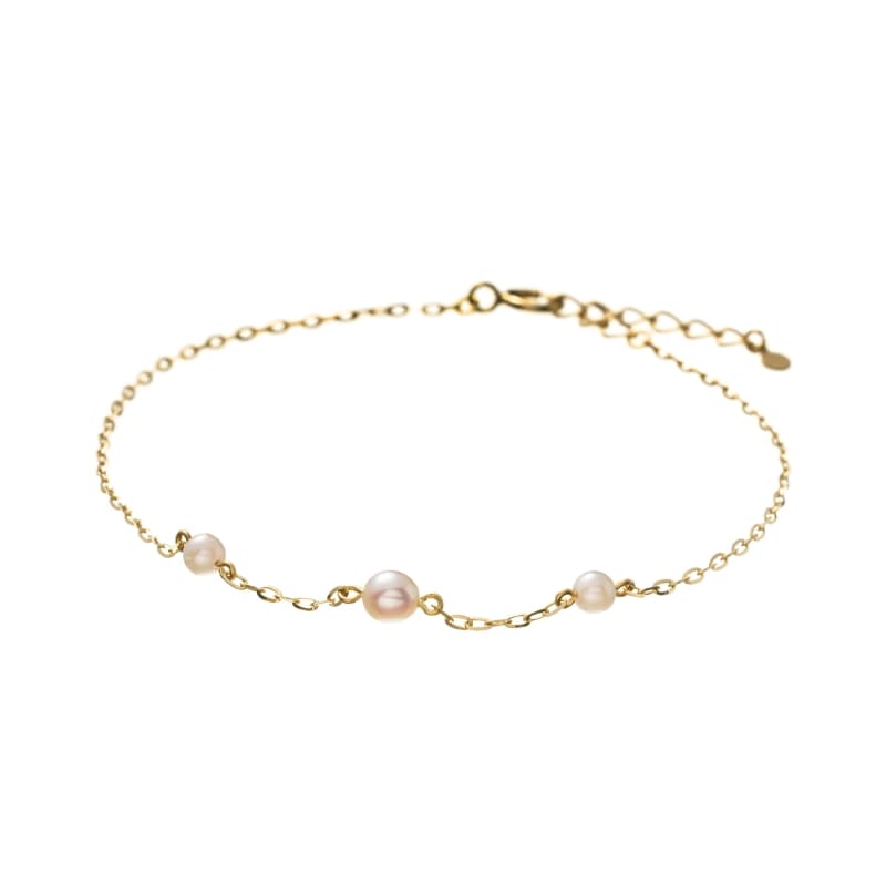 【Gold Jewelry】 アコヤパール K10 YG イエローゴールド ブレスレット 17cm 1109704820
