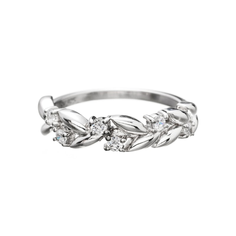 NEW! 9/18～発売 【h&d Jewelry】 Luminous Bloom リーフ リング SWEET SV925 シルバー CZ 5175600703