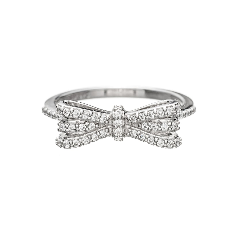 NEW! 9/18～発売 【h&d Jewelry】 Luminous RIBBON リボン リング SWEET SV925 シルバー CZ 5175600713