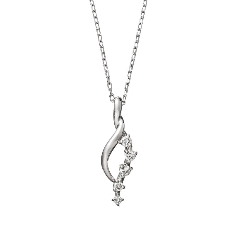 PT プラチナ 0.08ct ダイヤモンド ネックレス 45cm 1176300126