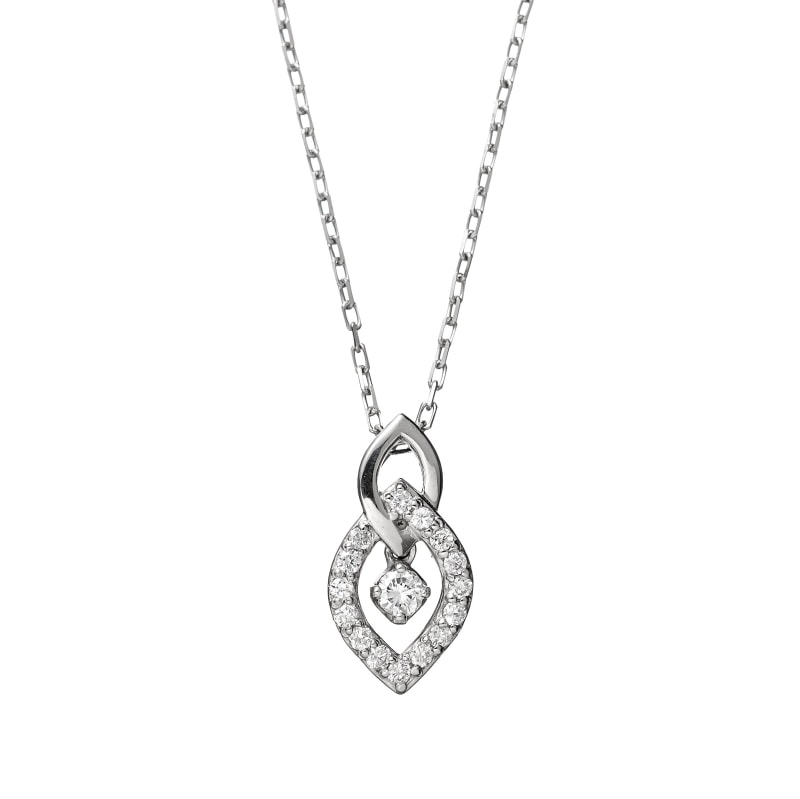 PT プラチナ 0.1ct ダイヤモンド ネックレス 45cm 1176300127