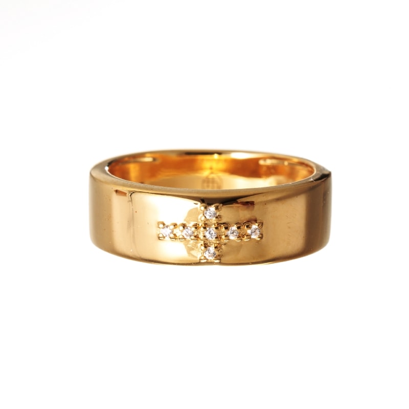 【HD Jewelry】 リング MENs SV925 イエローゴールド CZ 5175600310