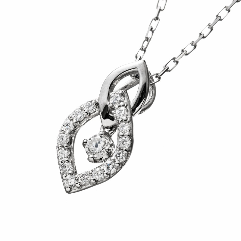 PT プラチナ 0.1ct ダイヤモンド ネックレス 45cm 1176300127