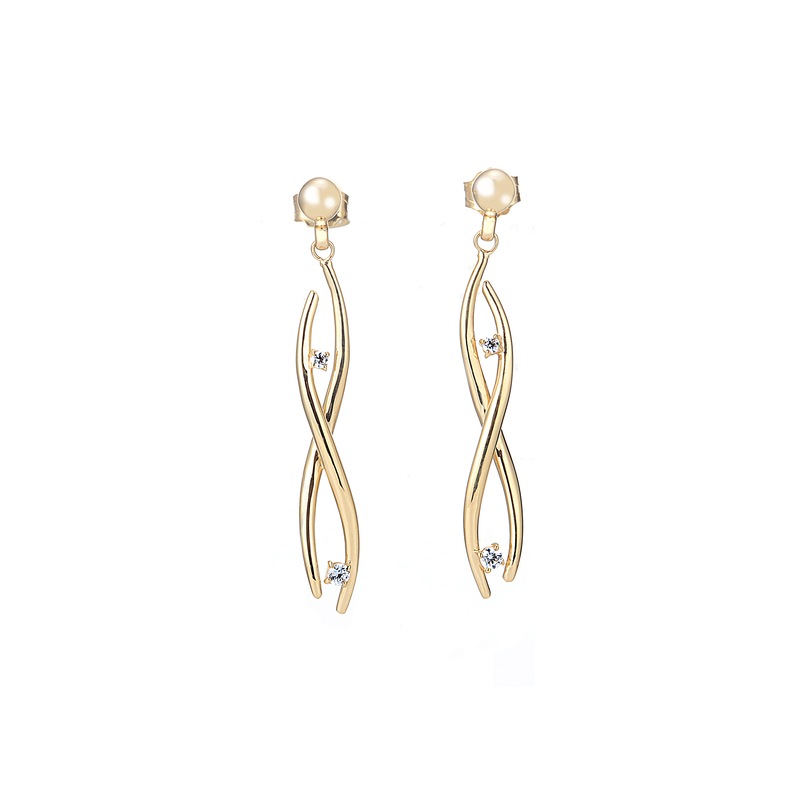 【h&d Jewelry】 ピアス SWEET SV925 イエローゴールド CZ 5175600095