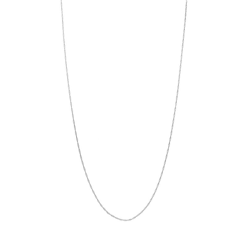 【Gold Jewelry】 デザインチェーン ネックレス スクリューチェーン K18WG ホワイトゴールド φ0.18 40cm 1131100224