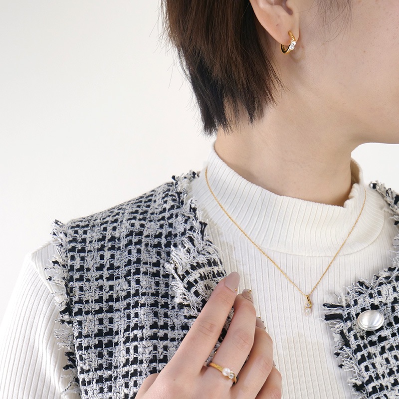 h&d Jewelry】 Snow Drop ネックレス SWEET SV925 イエローゴールド