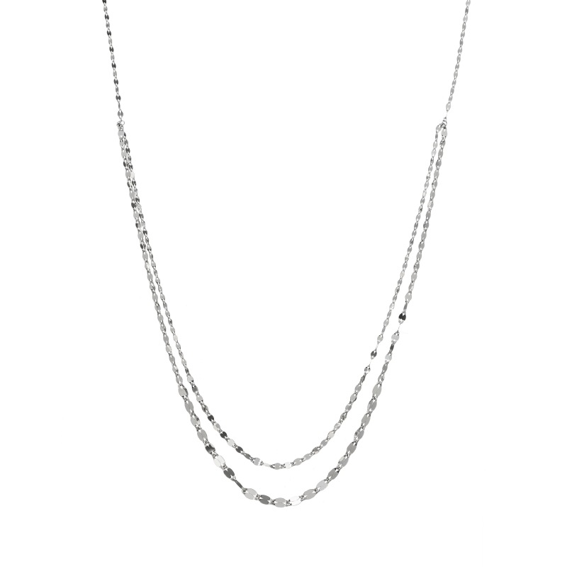 【Gold Jewelry】 デザインチェーン ネックレス ペタルチェーン PT999 純プラチナ 45cm 1185600004