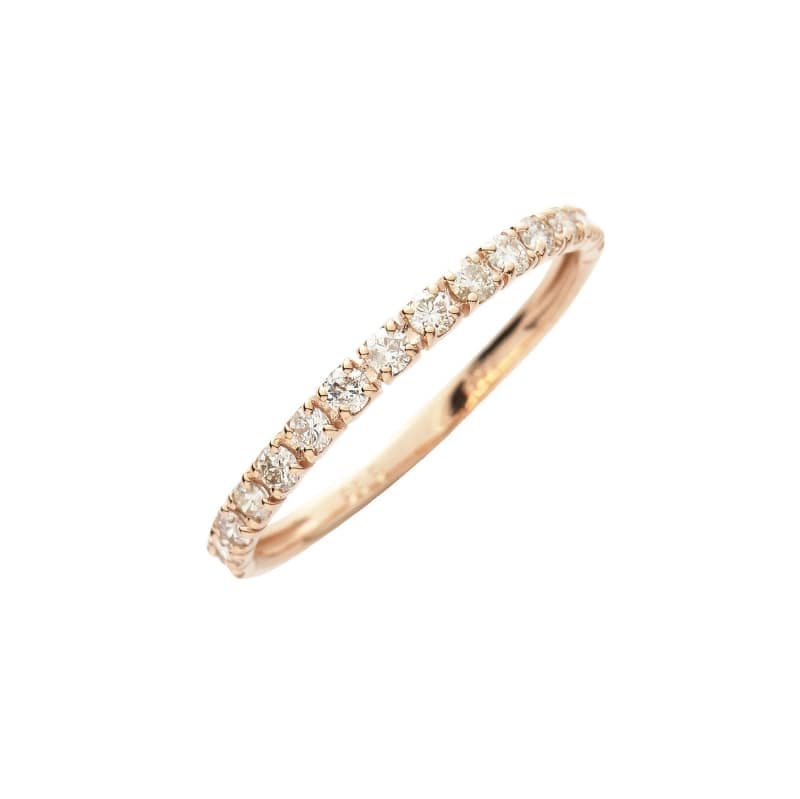 K18 PG ピンクゴールド 0.3ct ダイヤモンド エタニティ リング