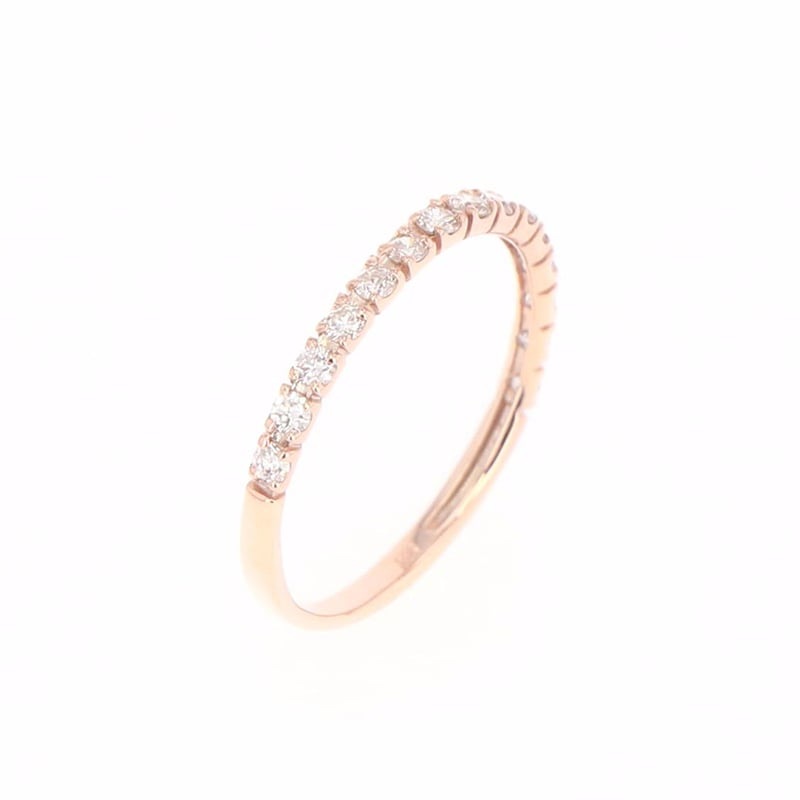 K18 PG ピンクゴールド 0.3ct ダイヤモンド エタニティ リング 