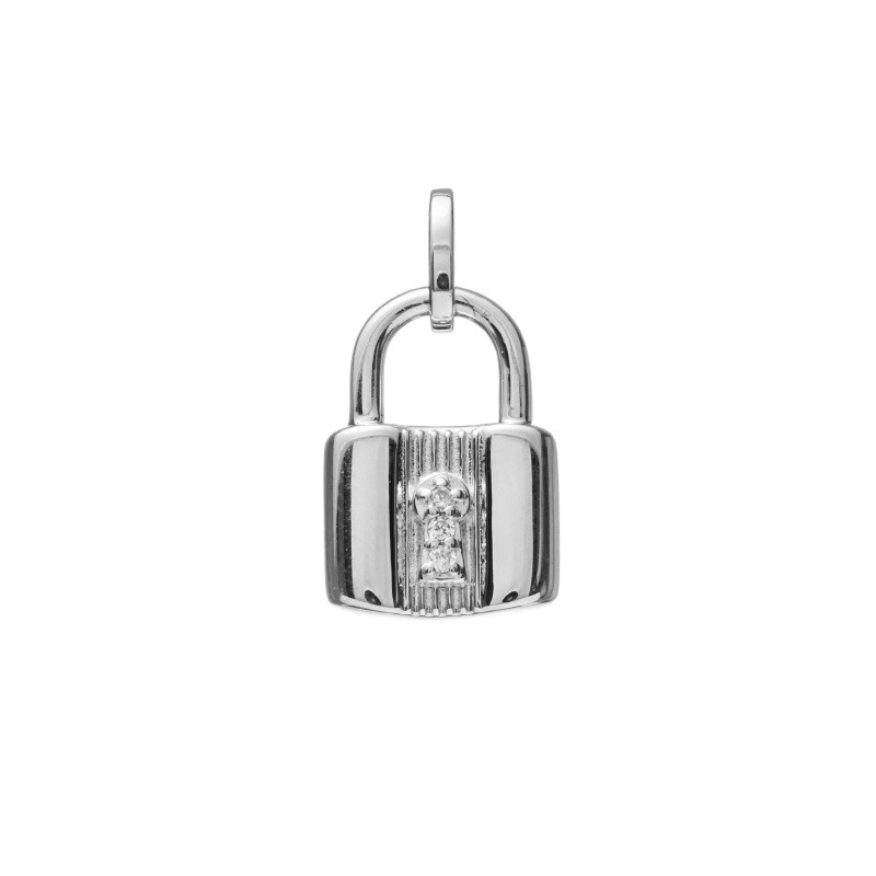 【h&d Jewelry】 Padlock ペンダントトップ PAIR SV925 シルバー CZ 5181700032