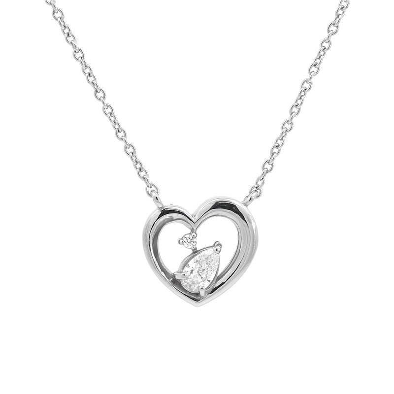 【STAINLESS JEWELRY】 ネックレス SUS316L CZ 45cm  1185900024