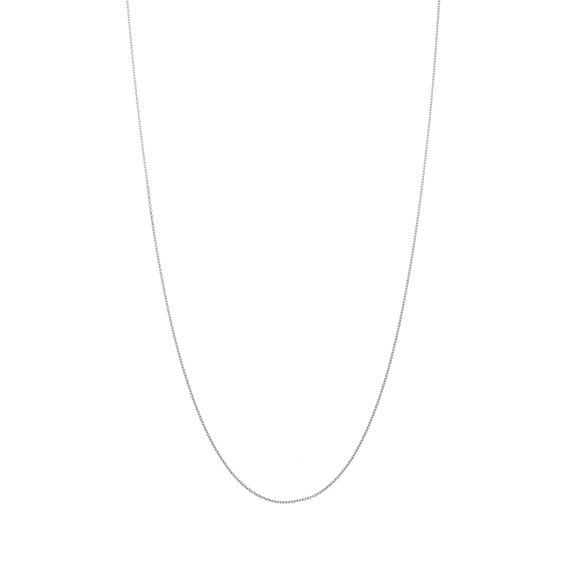 【Gold Jewelry】 デザインチェーン ネックレス アズキチェーン K10WG ホワイトゴールド φ0.28 45cm フリーアジャスター 1131100295