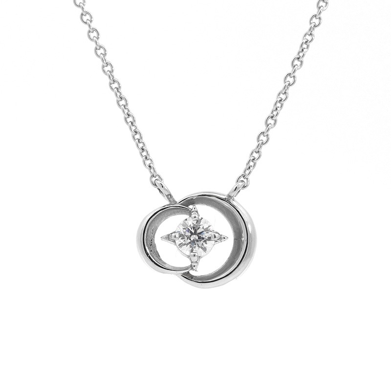 【STAINLESS JEWELRY】 ネックレス SUS316L CZ 45cm  1185900025