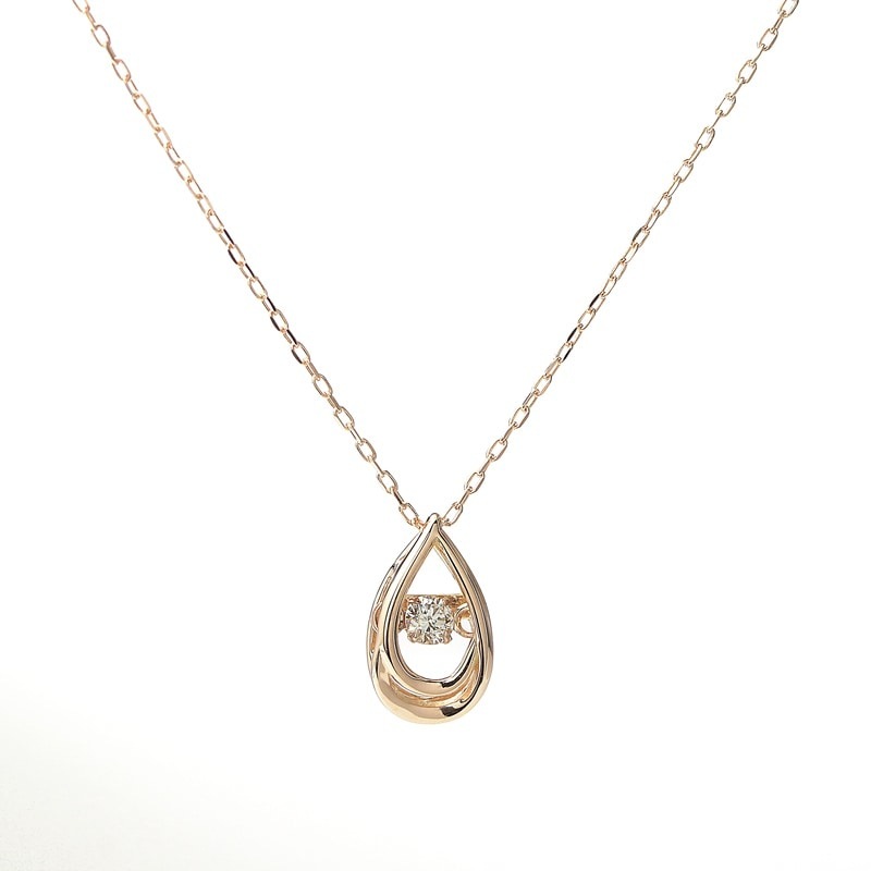 【Lab Grown Diamond】 K10 PG ピンクゴールド ラボグロウン ダイヤモンド LGD 0.03ct ネックレス 1164200377