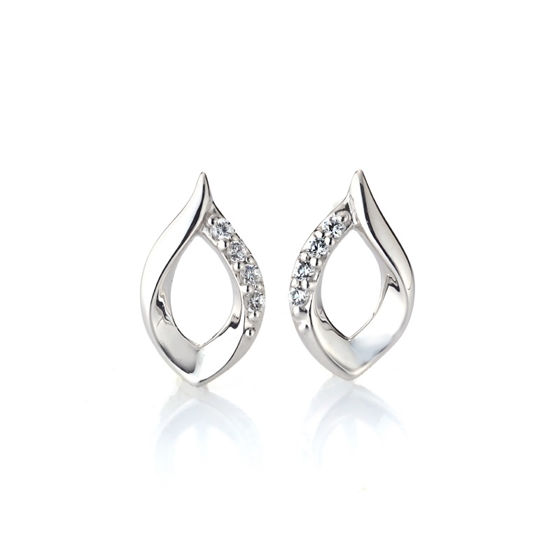 【h&d Jewelry】 ピアス COOL SV925 シルバー CZ 5175600460