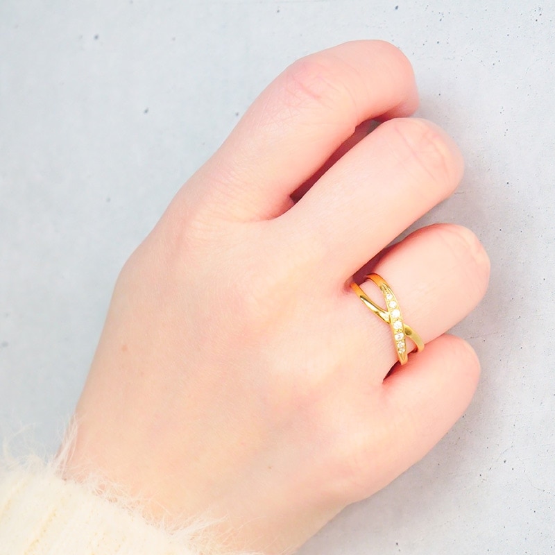 h&d Jewelry】 リング SWEET SV925 イエローゴールド CZ 5175600005
