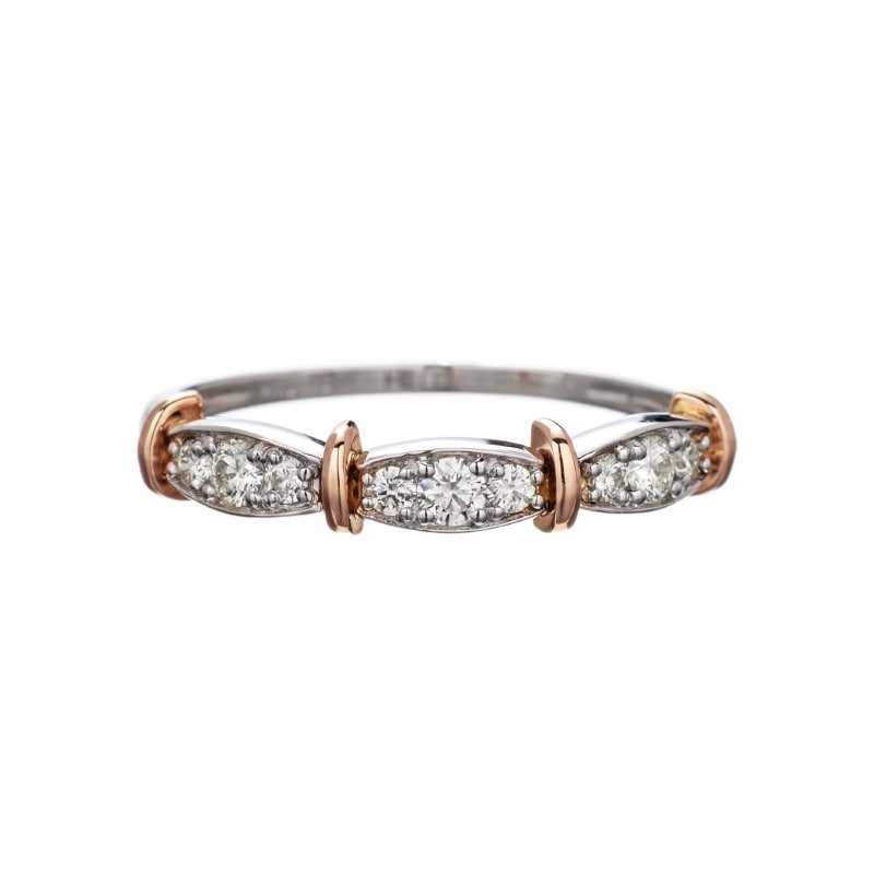 【HEART & CUPID DIAMOND】 PT プラチナ K18 PG ピンクゴールド ダイヤモンド 0.2ct リング 1164200635