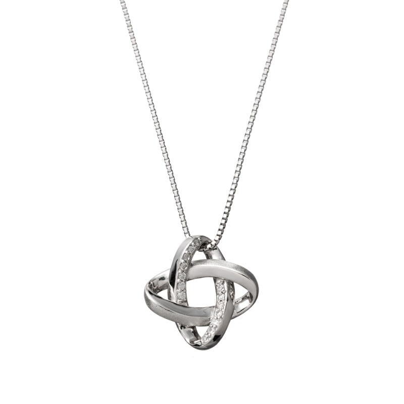 PT プラチナ 0.07ct ダイヤモンド ネックレス 45cm 1176400037