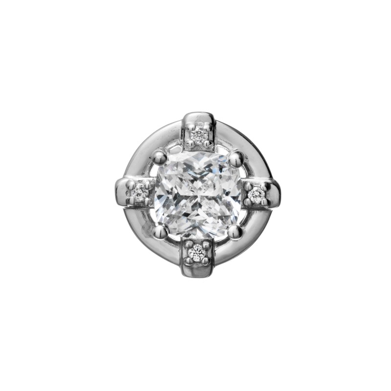 【HD Jewelry】 シングル ピアス SV925 シルバー CZ 片耳 5181700080