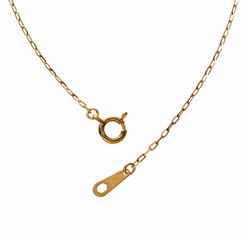【Gold Jewelry】 CORDA コルダ デザインチェーン ネックレス キヘイチェーン 中空 K18 YG イエローゴールド 60cm 1131100265