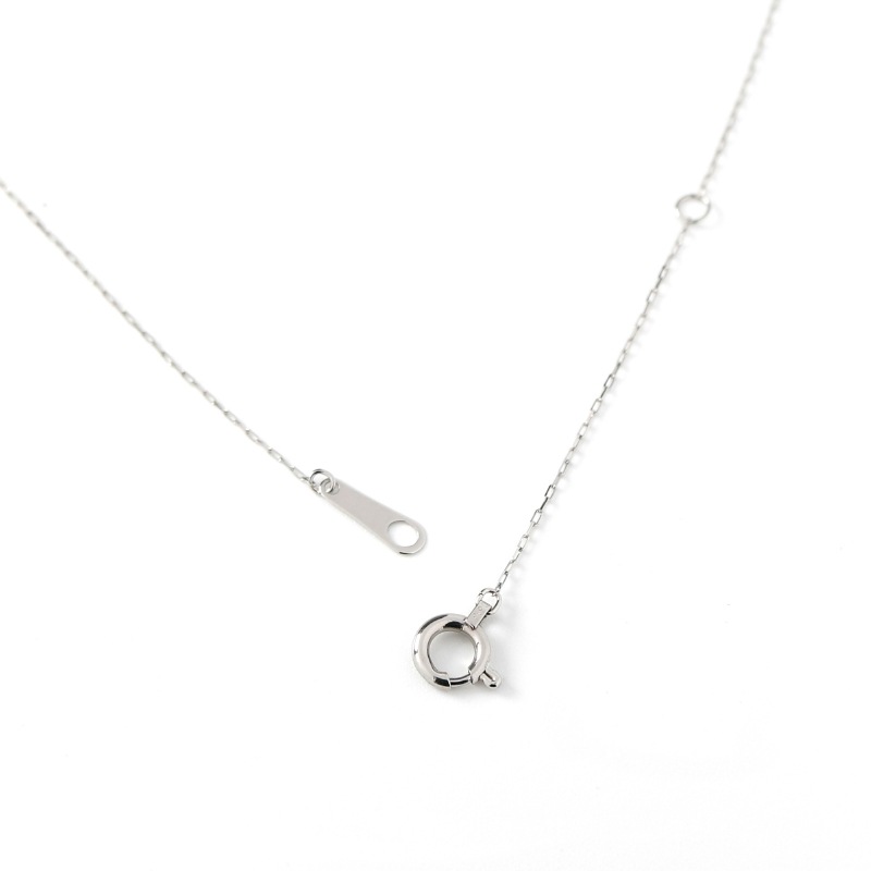 PT プラチナ ダイヤモンド 0.1ct ムーン ネックレス 40cm 1176300021
