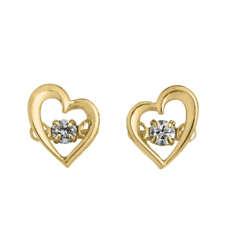 DancingStone】 K10 YG イエローゴールド 0.04ct ダイヤモンド ピアス  