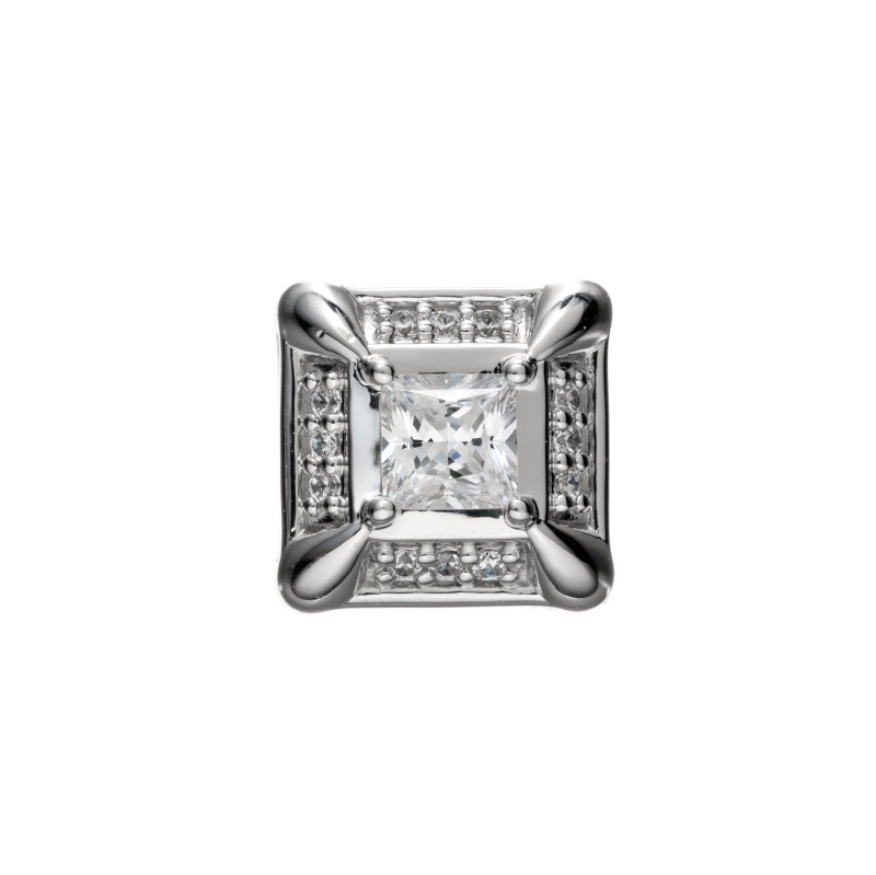 【HD Jewelry】 スクエア ペンダントトップ SV925 シルバー CZ 5181700084