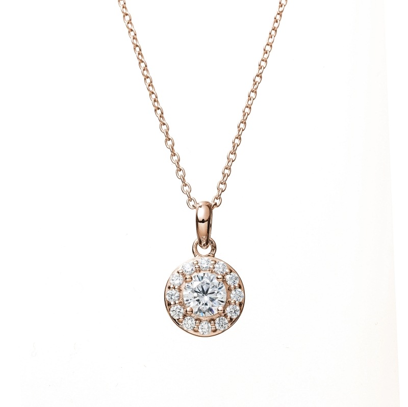 【h&d Jewelry】 ネックレス SWEET SV925 ピンクゴールド CZ 46cm 5175600506