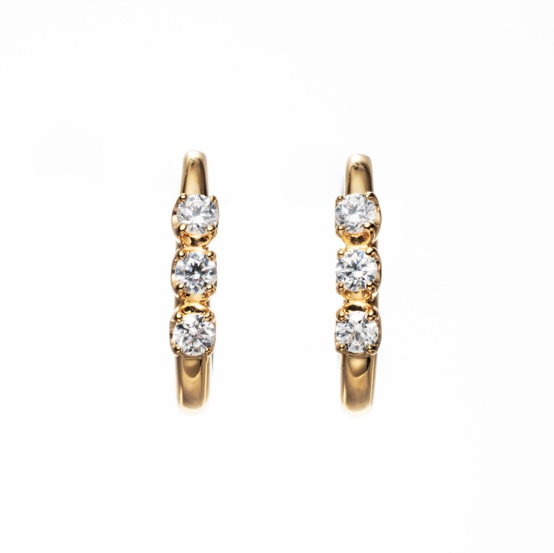 【h&d Jewelry】 ピアス SWEET SV925 イエローゴールド CZ 5175600623