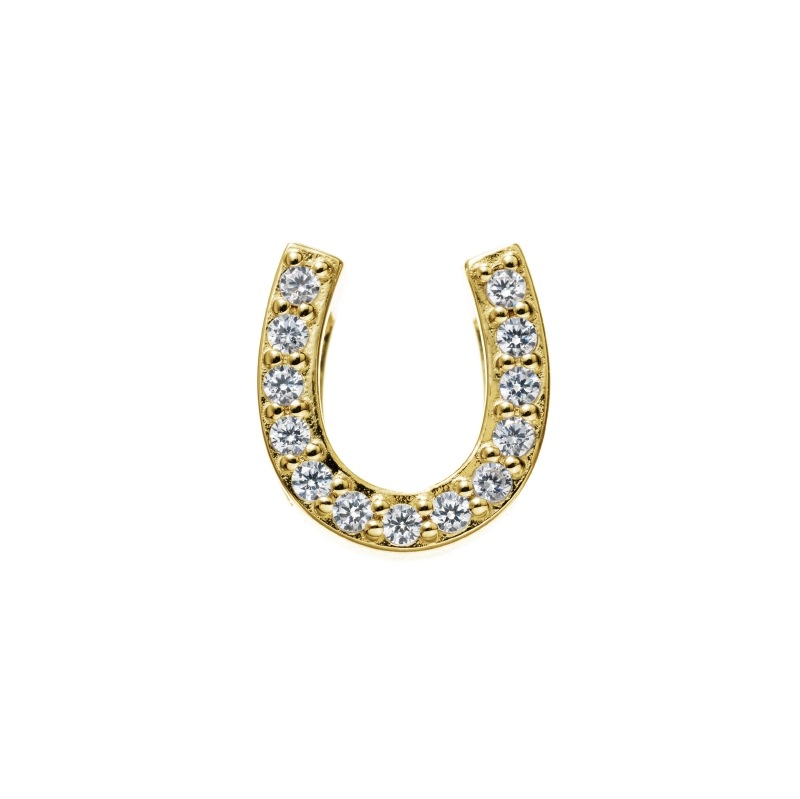 【HD Jewelry】 ホースシュー ペンダントトップ SV925 イエローゴールド CZ 5181700088