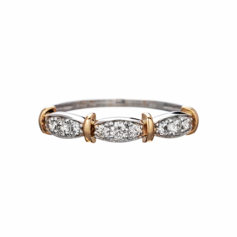 【HEART & CUPID DIAMOND】 PT プラチナ K18 YG イエローゴールド ダイヤモンド 0.2ct リング 1164200638