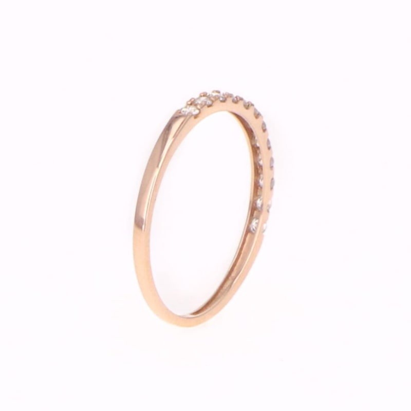 K18 PG ピンクゴールド 0.15ct ダイヤモンド エタニティ リング